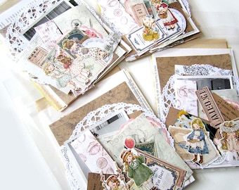 Pacote de itens vintage: kit de diário de 50 peças