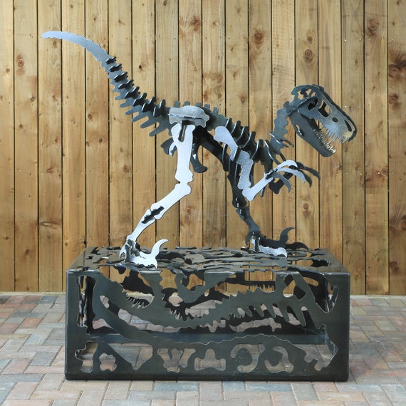 Steel or Corten Steel Dinosaur Sculpture for Garden or Etsy