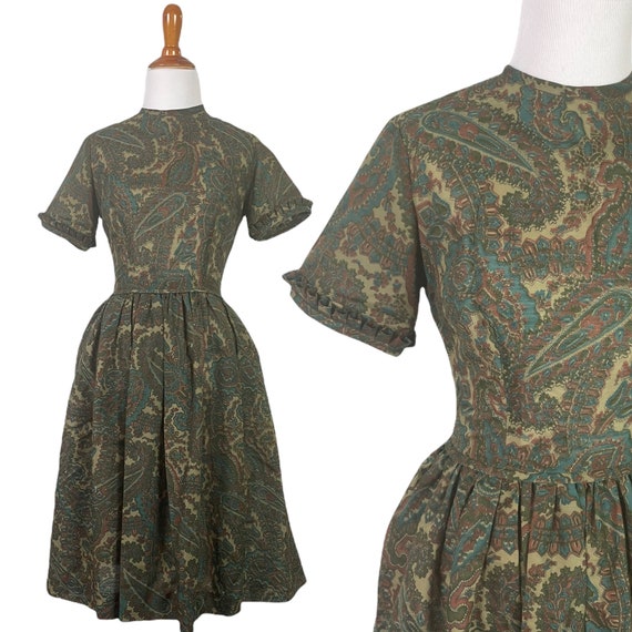 ワンピース 60s VINTAGE Paisley Design Dress Vintage 1960s Paisley Dress - Size XS - Etsy