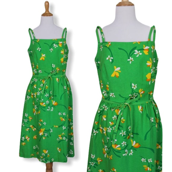 Vintage 70s Floral Malia Sundress - Size Large