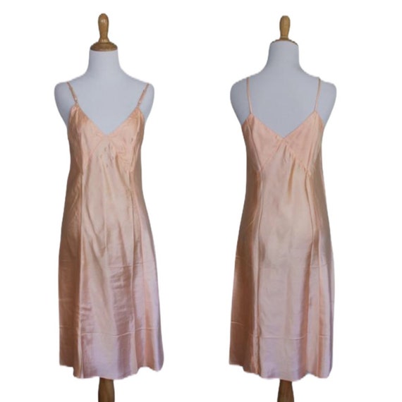 Vintage 30s 40s Moon Slip Dress - Size Small