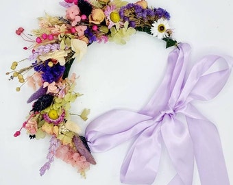 Boho Headdress | Floral Headpiece | Flower Headpiece | Blush Flower Crown | Wedding Flower Crown | Lilac Headpiece | Custom headpiece