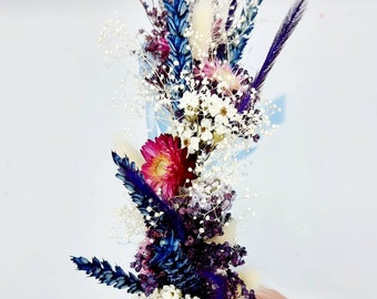 Dried Flower Headpiece kits | Natural Headdress kits | Dried Floral Headband | White Flower Headpiece | Custom Navy Headdress | Boho Crown