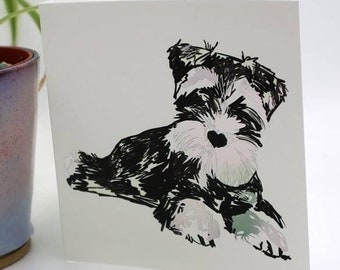 Dog Card | Silver Foil Card | Blank Greeting Card | Any Occasion Card | Square Greeting Card | Greeting Card | Dog Lover Gift