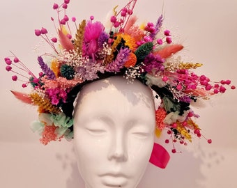 Boho Headdress | Floral Headpiece | Flower Headpiece | Spring Flower Crown | Wedding Flower Crown | Lilac Headpiece | Custom headpiece