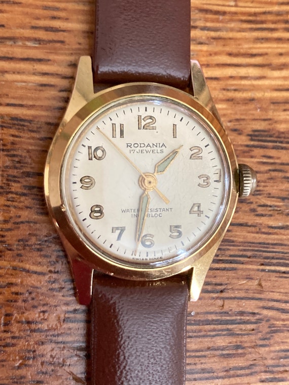 VTG Ladies Rodania 17J Manual Wind Watch, New Band - image 1