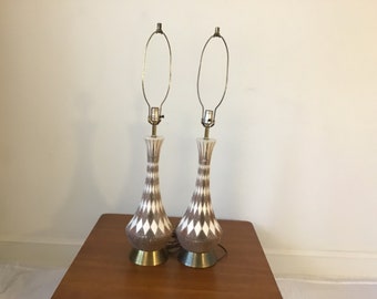 Pair mid century ceramic table lamps.