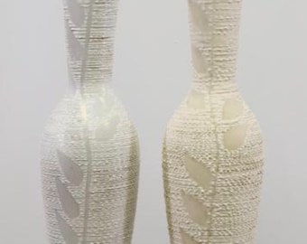 Mid century modern, vintage, textured set of lamps.