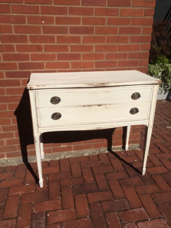 Elegant Compact Vintage Refinished Dresser Etsy