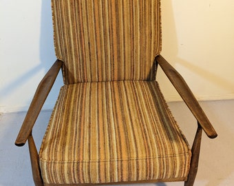 Vintage MCM Armchair with original upholstery.