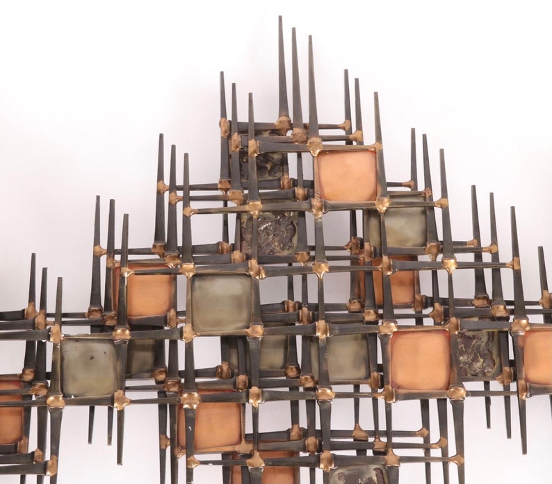 MCM Metal Wall Sculpture Etsy