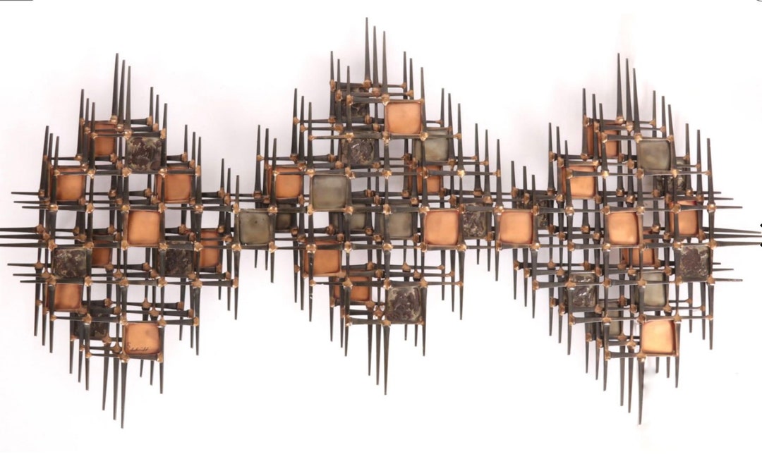 MCM Metal Wall Sculpture Etsy