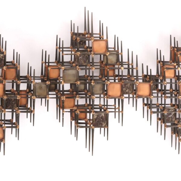 MCM metal wall sculpture