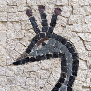 Hand crafted, reproduction Roman mosaic peacock. image 3