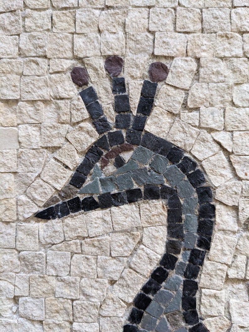 Hand crafted, reproduction Roman mosaic peacock. image 3