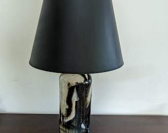 Vintage Studio Art Pottery Lamp. Danish Modern Sculptural Ceramic Table Lamp by Jeppe Hagedorn-Olsen, 1960s
