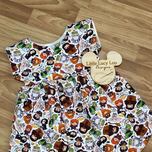 Ready to ship 4T Wizarding print knit dress