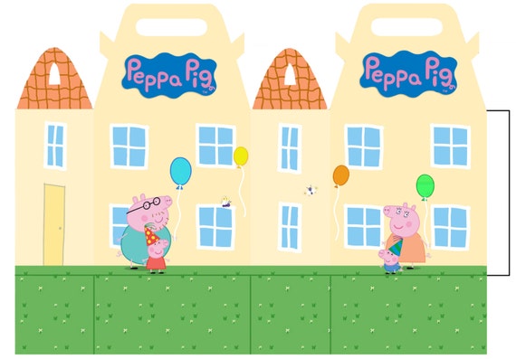 Peppa Pig House Favor Box - Custom Embellished Design – Funfetti