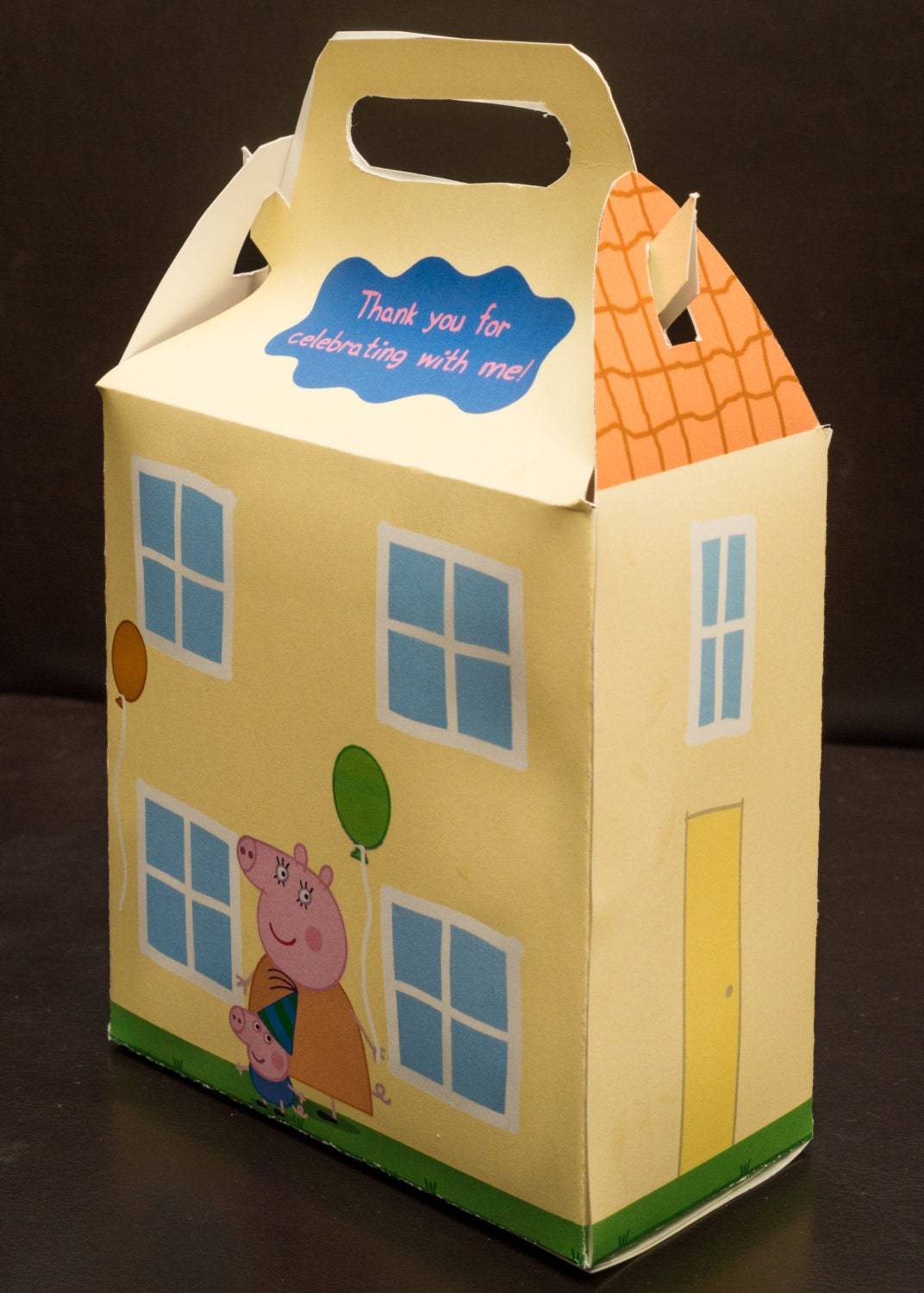 Peppa Pig House Favor Box - Custom Embellished Design – Funfetti