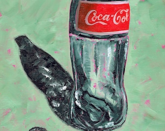 Coca cola bottle 11x14" Limited Edition archival giclee print from an oil painting