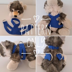 Small plush harness Pattern. Crochet Pattern only. Anxiety or travel buddy carry on harness.