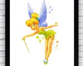 Personas Que Han Anadido Imprimir Acuarela De Tinkerbell