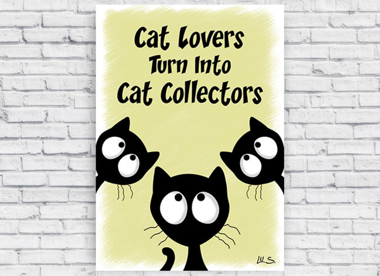 Black Cat Quote Printable Wall Art wall decor home decor Etsy