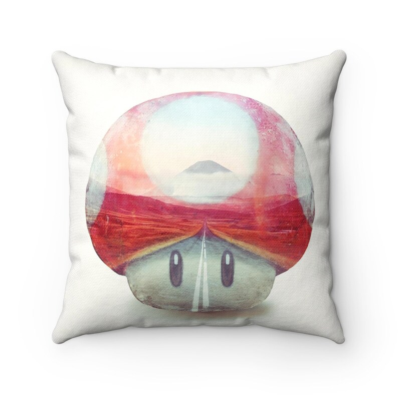 Mario Kart Mushroom Pillow Super Mario Bros Nintendo Video Etsy