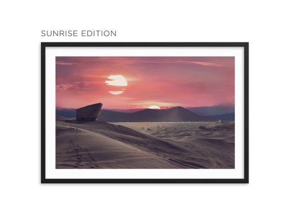 Tatooine Star Wars Framed Poster Starwars A New Hope Binary Etsy