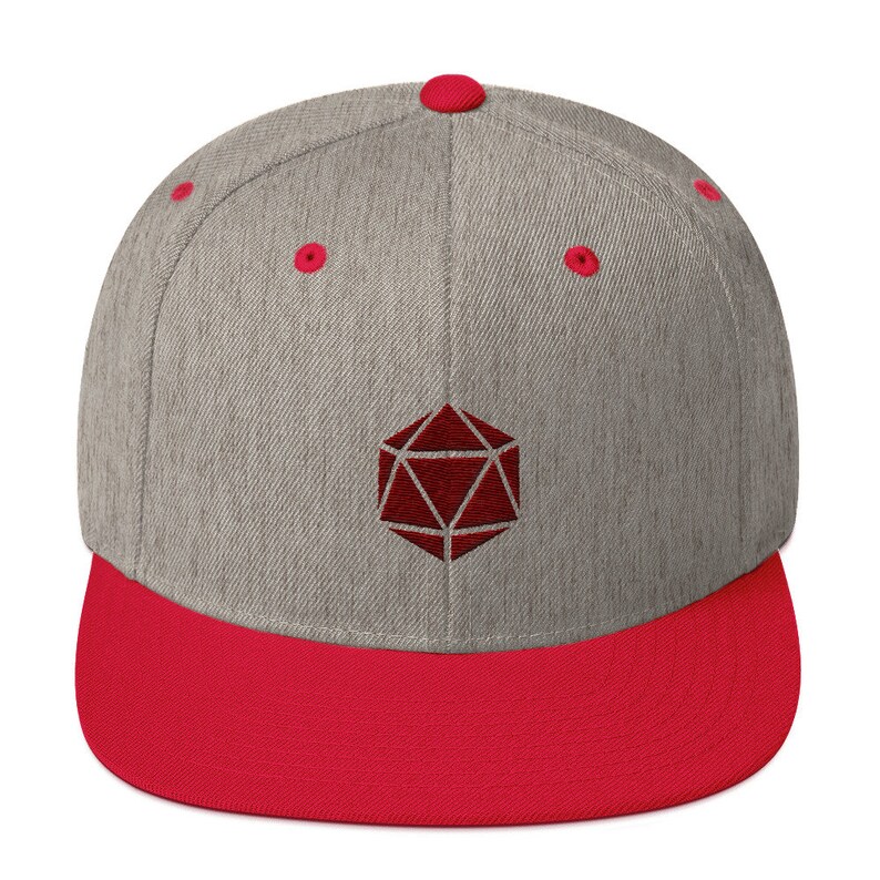 D20 Snapback D&D Hat / Dungeons and Dragons Flat Bill Cap ...
