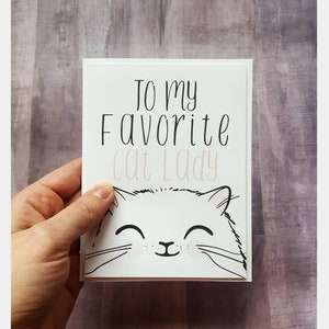Carte femme chat - cadeau pour amoureux des chats - cadeaux femme chat - carte d'anniversaire - cartes de voeux - cadeaux maman chat - maman chat - carte femme chat - carte maman chat