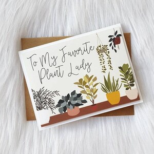 Tarjeta Plant Lady - Tarjetas de felicitación - Tarjeta de persona de la planta - Regalo para amante de las plantas - Regalo de jardinero - Tarjeta de planta - Tarjeta amante de las plantas - Regalo de jardín