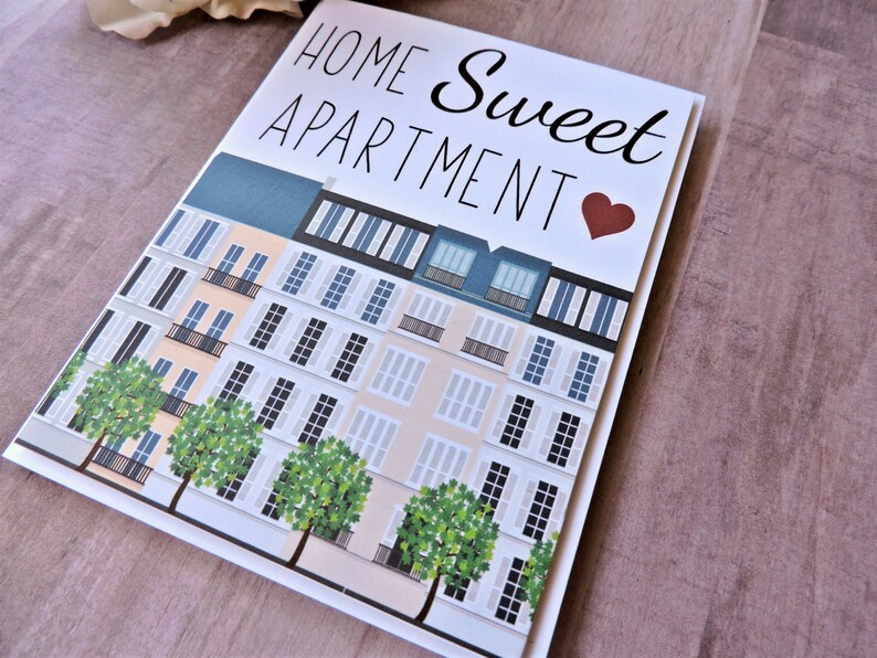 Home Sweet Apartment Card Apartment Card New Home Card Etsy