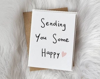 Envoyer happy greeting card - Thinking of You - Miss You Card - Get Well Soon Cards - Just Because Cards - Social Distance - Friendship Card