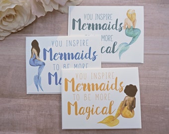 Inspire Mermaids Greeting Card- Happy Birthday - Encouragement - Congratulations - Blank Greeting Cards - Handmade - Any Occasion