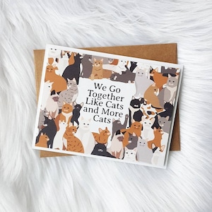 Carte d'anniversaire de chat - carte d'amour - cadeau pour amoureux des chats - maman chat - papa chat - carte relationnelle