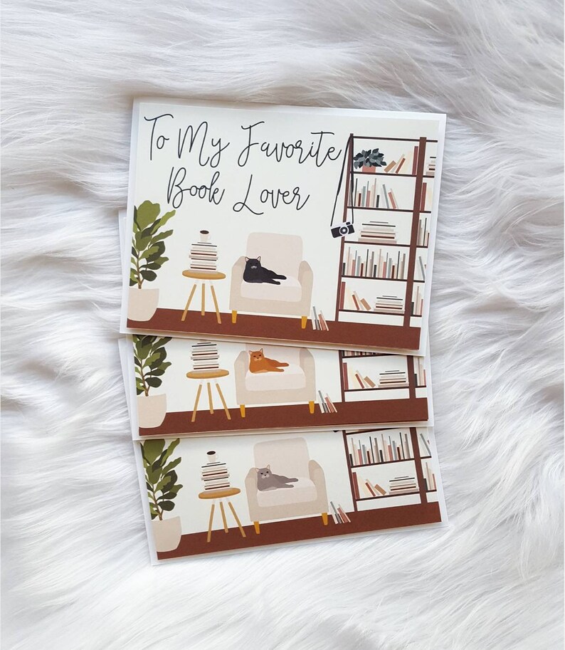 Book Lover Card Literary Gifts Greeting Cards Gifts for Etsy