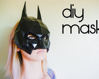 Bat Superhero Mask - Make your own with a PDF Download - DIY Cosplay