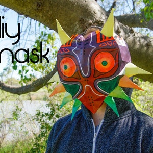 Majora&#39;s Mask - Make your own with a PDF Download -majora&#39;s mask, majoras mask, zelda majoras mask, majora, masjora mask, majoras mask, diy