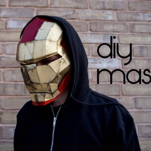 Iron Man Mask - Make your own with a PDF Download - iron man costume, diy, iron man helmet, ironman helmet, ironman mask, cosplay