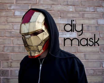 Iron Man Mask - Make your own with a PDF Download - iron man costume, diy, iron man helmet, ironman helmet, ironman mask, cosplay