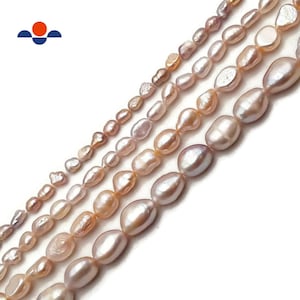 Purple Fresh Water Pearl Side Drill Nugget Beads 4mm 6mm 8mm 10mm 14&quot; Strand