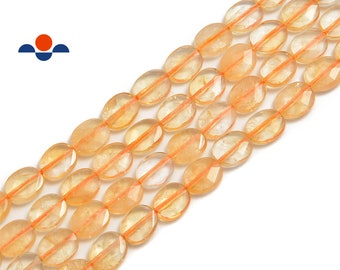 Natural Citrine Faceted Oval Beads 6x8mm 8x10mm 15.5 Strand