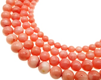 Coral Round Beads 4mm Dull Pink 15 Pcs Art Hobby DIY Jewellery Making Crafts