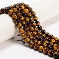 Natural Yellow Tiger Eye Smooth Round Beads Size 3mm to 20mm 15.5" Strand