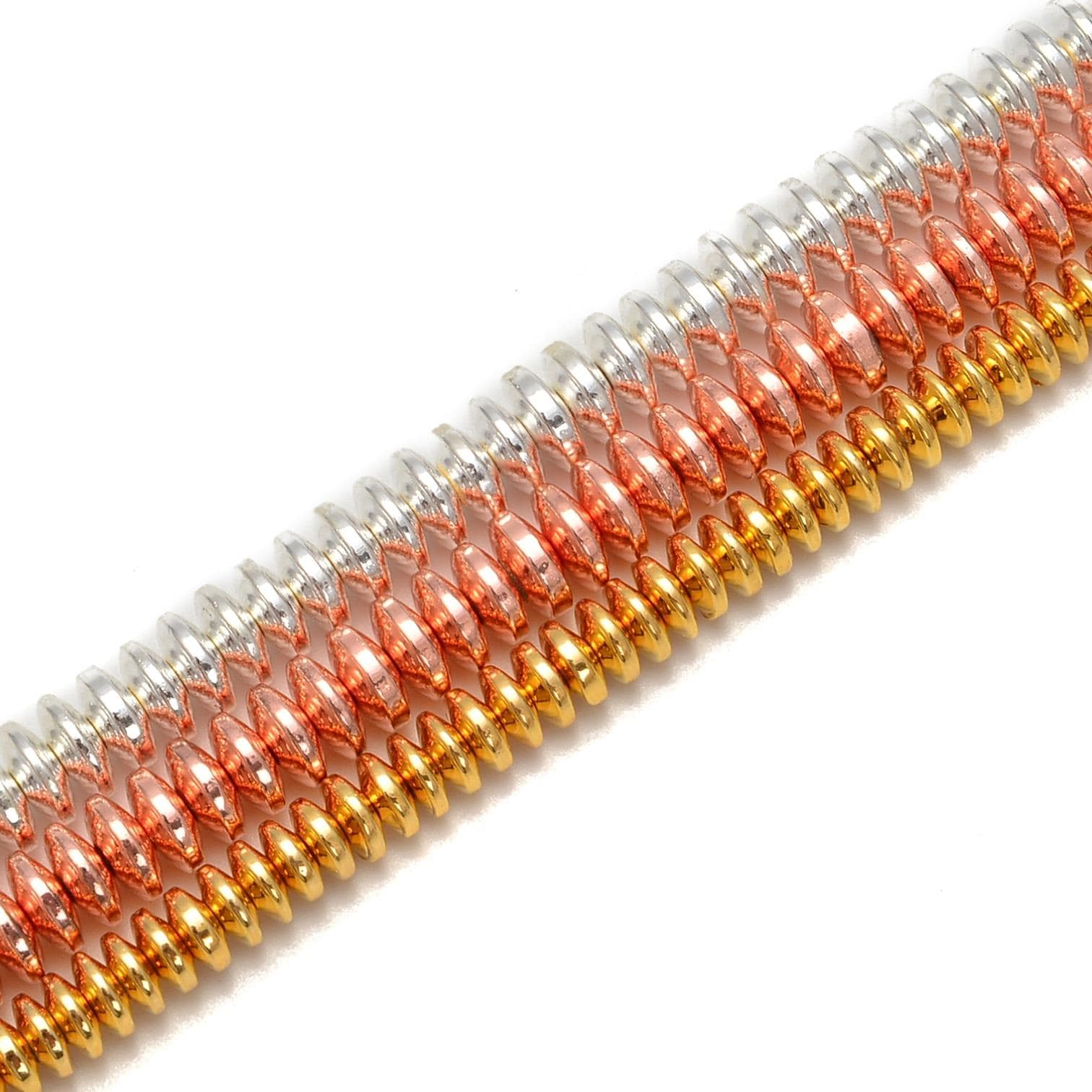 Titanium Gold /Silver/Rose Gold Hematite Rondelle Discs Beads 2x4mm 15.5" Strand