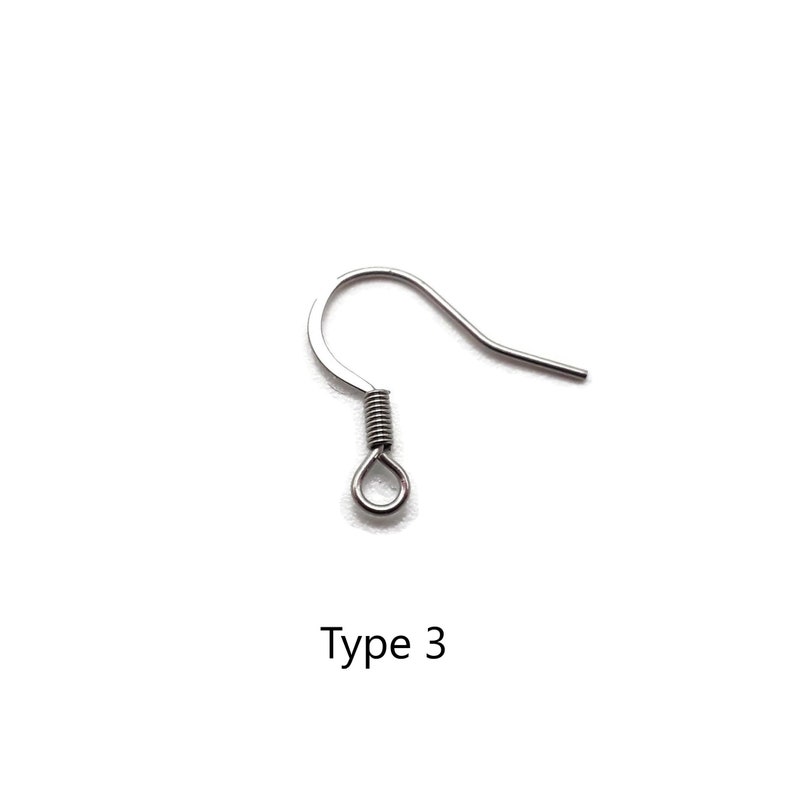 304 Stainless Steel Wire Earring Hooks Size 18x20mm 70 Pieces Per Bag image 4