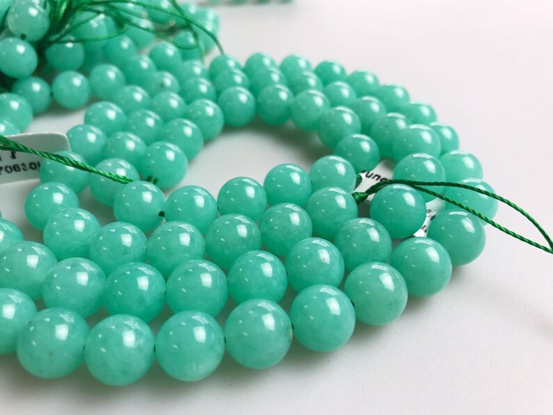 Teal Green Dyed Quartz Smooth Round Beads 6mm 8mm 10mm Etsy