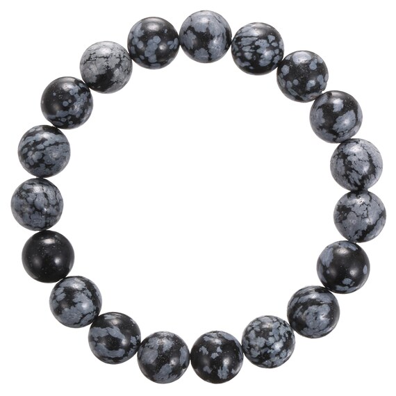 8mm snowflake obsidian jewelry