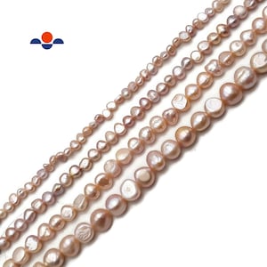 Purple Fresh Water Pearl Center Drill Nugget Beads 4mm 6mm 8mm 10mm 14&quot; Strand